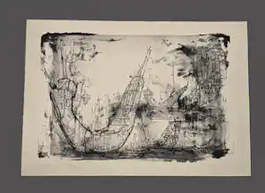Dirkje Kuik - grote mooi gedetailleerde Litho: De rede van Gibraltar - 1979 - bep. oplage kopen? Bied vanaf 39!