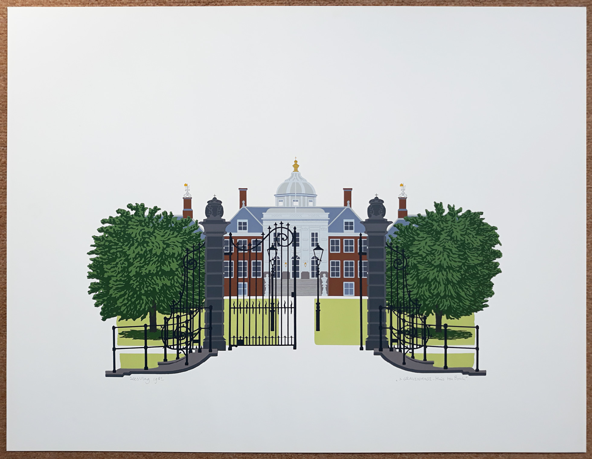 Sees Vlag - ’s Gravenhage - Huis ten Bosch, zeefdruk kopen? Bied vanaf 75!