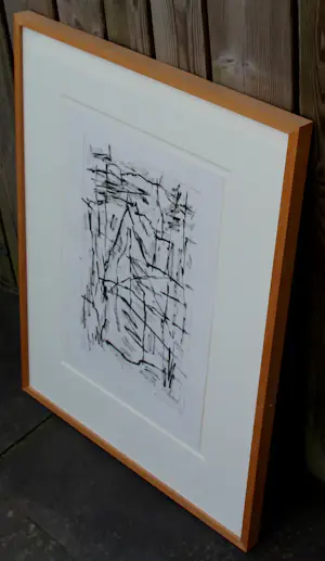 Jan Schoonhoven - Ingelijste tekening - 1990 (nette lijst!) kopen? Bied vanaf 2500!