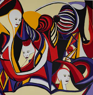 Maartje Wijngaarden - “Faces”. Handgesigneerd en genummerde zeefdruk. kopen? Bied vanaf 35!