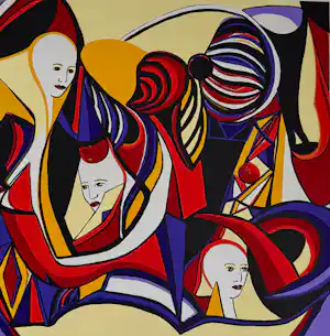 Maartje Wijngaarden - “Faces”. Handgesigneerd en genummerde zeefdruk. kopen? Bied vanaf 35!
