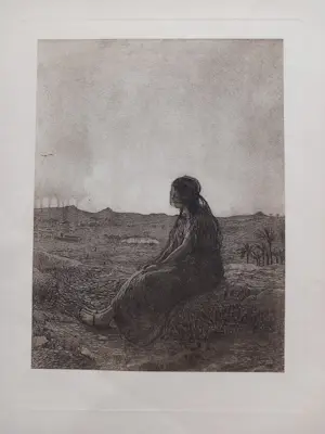 Jean Francois Raffaëlli - 1898-La Lépreuse (De melaatse vrouw) kopen? Bied vanaf 50!