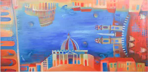 Marianne Aulman - Acryl op doek, Roma kopen? Bied vanaf 70!