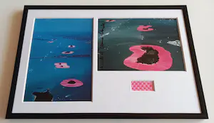Christo - Surrounded Islands – gesigneerde artcard +1 met fabric kopen? Bied vanaf 390!