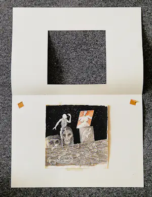 Hans Almekinders - Bijzondere gemengde techniek (inkt, aquarel, sepia) "Levensloop" kopen? Bied vanaf 41!