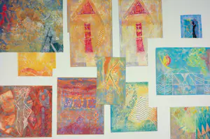 Chabab Tayefeh Mohajer - Gemengde druktechniek, Lot van 11 abstracte composities + boek kopen? Bied vanaf 300!