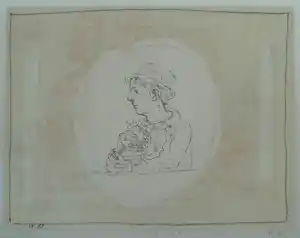 Co Westerik - handgesigneerde kleurenlitho | 'Zelfportret met poes' | 1989 kopen? Bied vanaf 200!