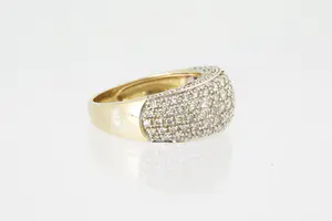 40 - Geelgouden 18Krt ring met ca 1.10crt briljant geslepen diamant. kopen? Bied vanaf 620!