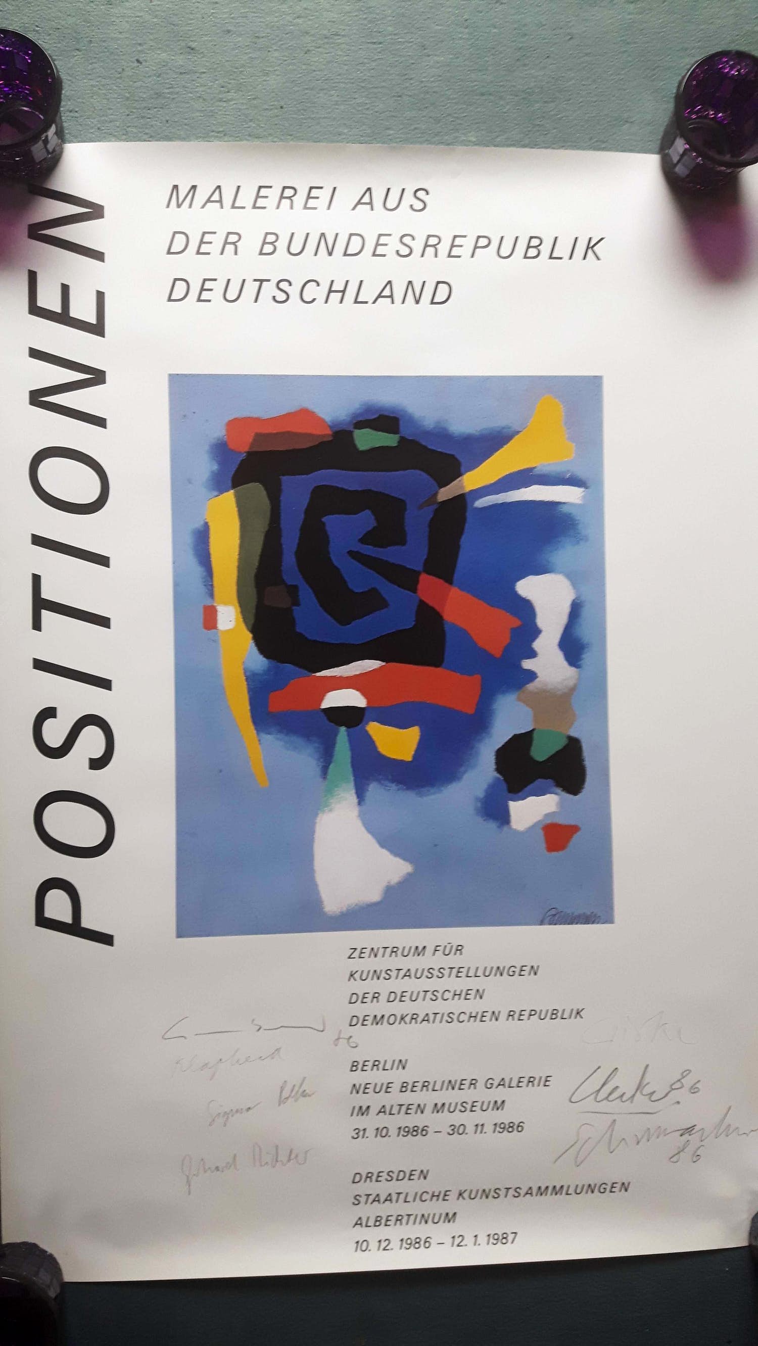 Gerhard Richter - 'Positionen, Malerei aus der BRD 1986' Signaturen ...