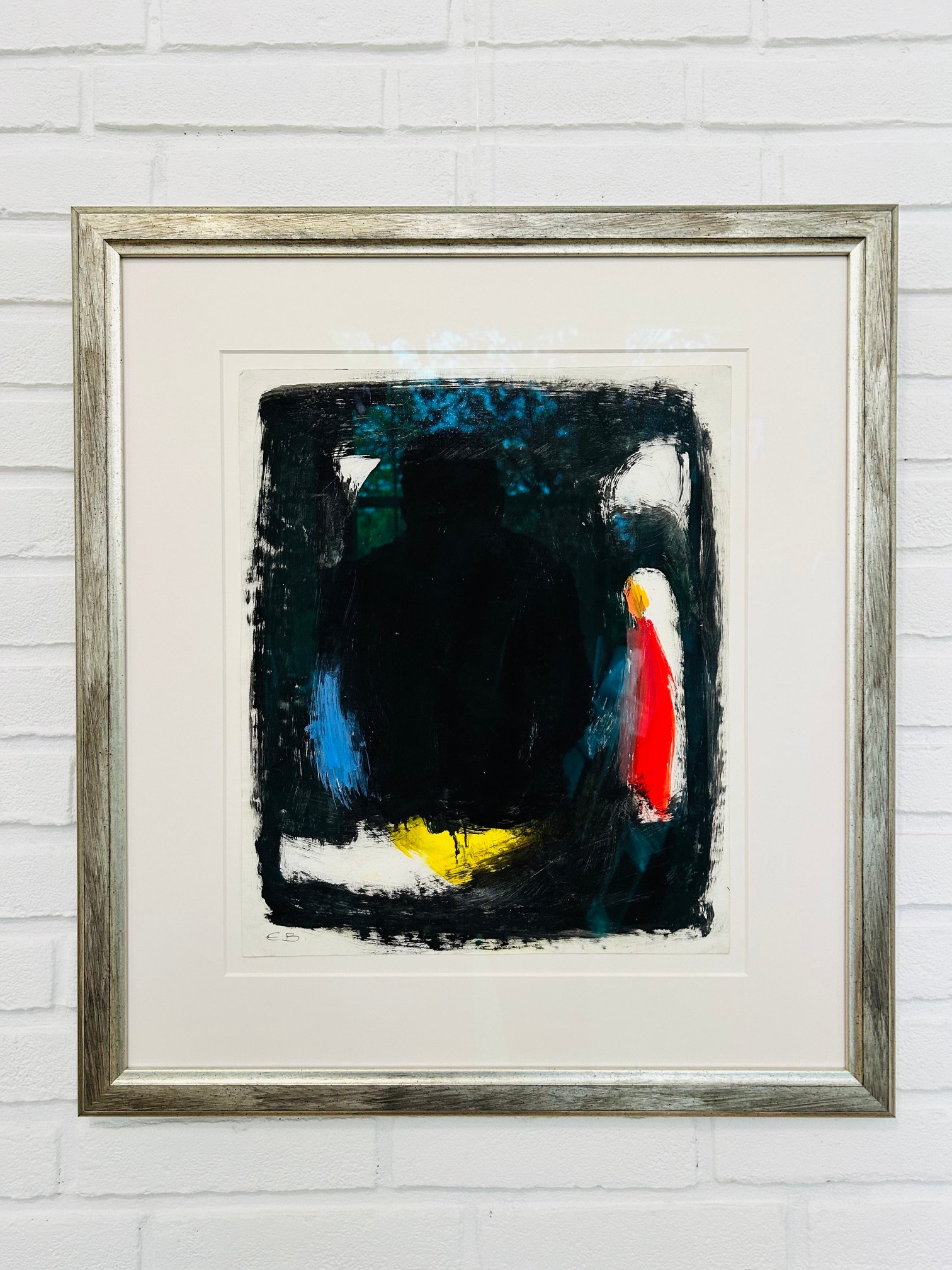Eugène Brands - 8346: kompositie op zwart fond (gouache) kopen? Bied vanaf 1345!