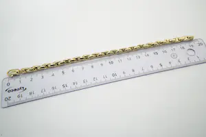 93 - Mooie 18 karaats geel-gouden dames armband met gepolijste anker schakels kopen? Bied vanaf 970!
