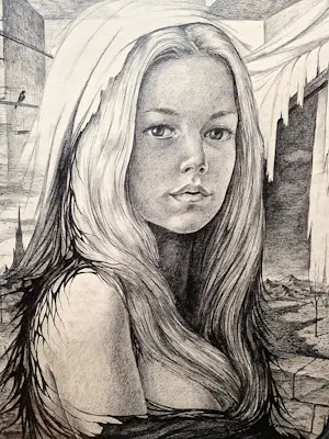 Jean Relst - grote & erg mooie potlood/houtskool tekening "jonge dame" gesigneerd kopen? Bied vanaf 38!