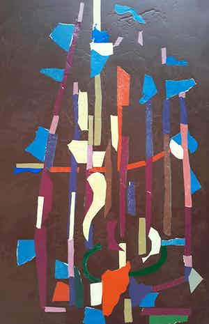 Andre Lanskoy - Abstracte compositie, litho met reliëfdruk verkocht voor € 82!