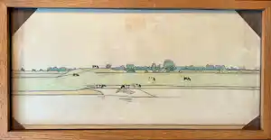 Hendrik Valk - Koeien in rivierlandschap verkocht voor € 220!