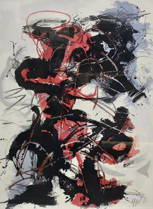 Karel Appel - grote ingelijste litho: Personnage - 1960 kopen? Bied vanaf 1295!