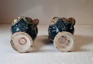 Keramiek overige - 2 vaasjes merk Romano. Dit is een antieke majolica kopen? Bied vanaf 20!