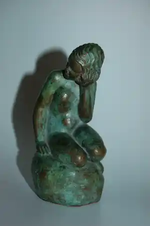 Ove Rasmussen - Bronzen zee nymph - nude female verkocht voor € 275!