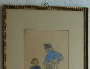 Maarten Jungmann - Ingelijste aquarel , Twee figuren.... kopen? Bied vanaf 50!