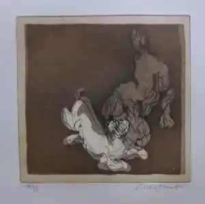 Constant - HONDEN / KLEURETS / 65x50cm / SIG verkocht voor € 135!