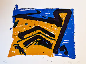 Theo Kuijpers - Grote in 1985 gemaakte kleuren lithografie - ZT - kleine oplage (35) kopen? Bied vanaf 31!