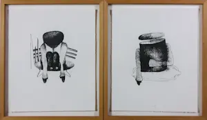 Lies Lantinga - Set van 2 litho's, Kom kleef in mij & Ik pel... - Ingelijst kopen? Bied vanaf 80!