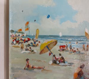 Niet of onleesbaar gesigneerd - Strandgezicht kopen? Bied vanaf 1!