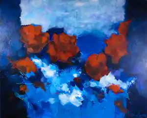 Carolina Paulussen - Acryl op doek, Rozen (Zeer groot) verkocht voor € 280!