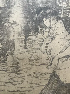 Piet van der Hem - Ets Place de Clichy Parijs kopen? Bied vanaf 195!