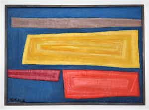 Phil Grisel - Abstract werk in blauw. kopen? Bied vanaf 175!