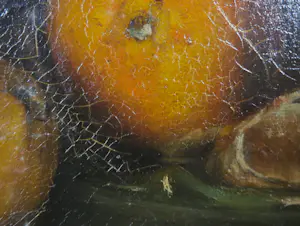 Niet of onleesbaar gesigneerd - Olieverf op doek, Stilleven met citrusvruchten - Ingelijst kopen? Bied vanaf 1!