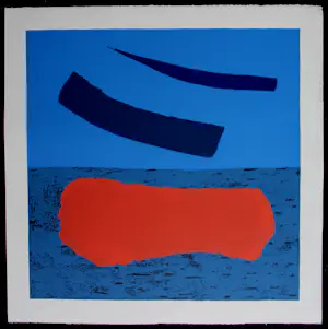 Winfred Gaul - Zeefdruk geometrisch - 1970 - en een GRATIS zeefdruk van onbekende kunstenaar kopen? Bied vanaf 150!