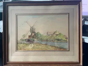 Jacques Pijnenborg - Landschap met molen kopen? Bied vanaf 50!