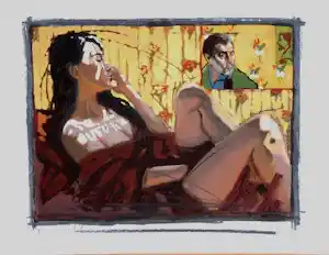 Nico Vrielink - Kleurenzeefdruk CONFRONTATIE met GAUGUIN III verkocht voor € 69!