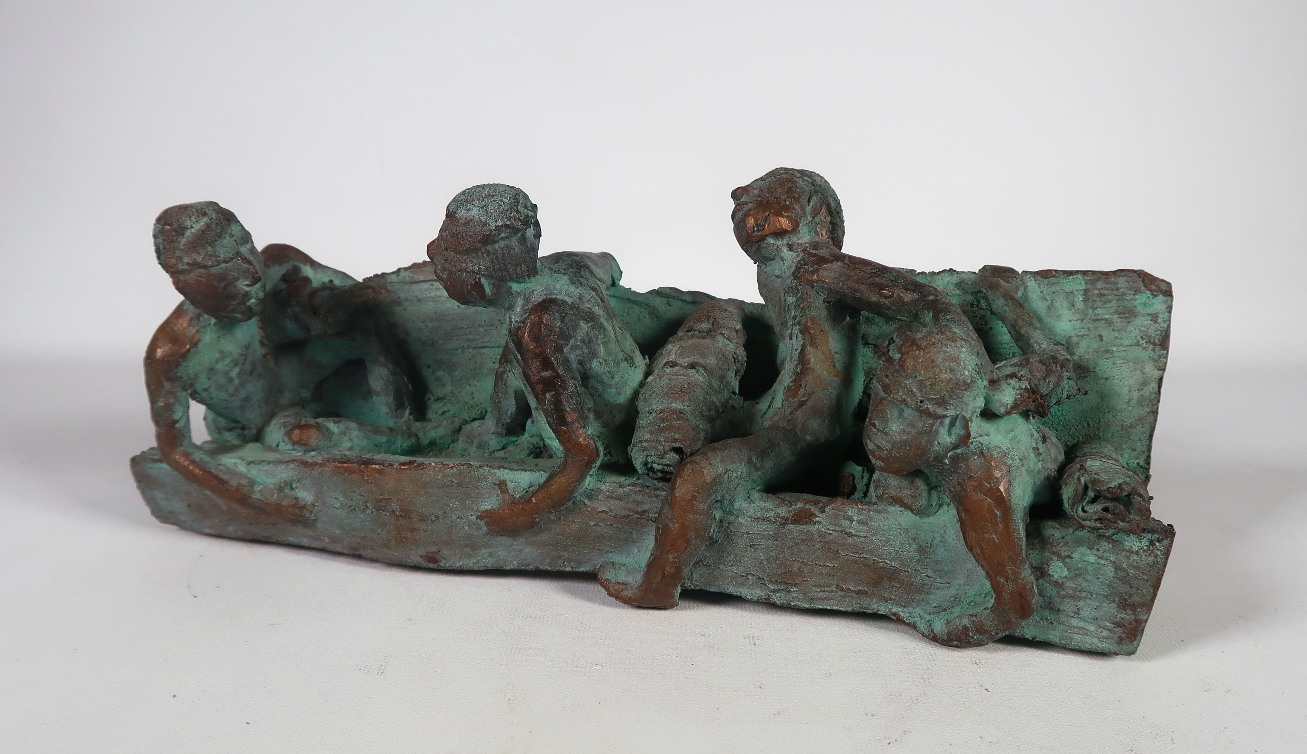Brons (Onbekend) - Brons, Boot met figuren kopen? Bied vanaf 100!
