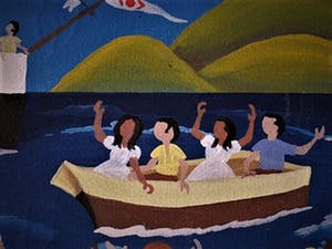 Niet of onleesbaar gesigneerd - Braziliaanse naieve kunst 1979 "in de haven van Rio de Janeiro" gesigneerd kopen? Bied vanaf 10!