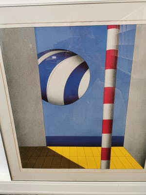Marinus Fuit - Zwevende blauw witte ballen kopen? Bied vanaf 70!
