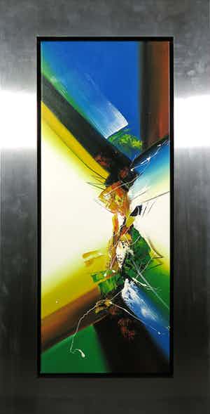 Lee Cole - Acryl op doek, Abstract - Ingelijst (Groot) verkocht voor € 90!
