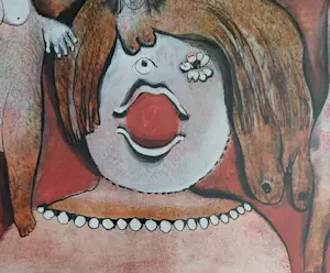 Ans Wortel - lichamen van het oude roodland – gouache - ingelijst kopen? Bied vanaf 269!