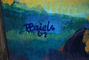 Pieter Briels - boerderij - 1962 - olieverfschilderij kopen? Bied vanaf 20!