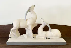 Charles Lemanceau - Art Deco Keramiek Beeld - 'Gazellen' kopen? Bied vanaf 120!