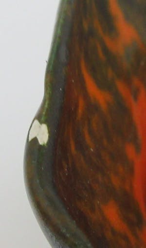 Arnhemsche Fayencefabriek - Twee oranje zwarte art deco vazen - Klaas Vet kopen? Bied vanaf 10!