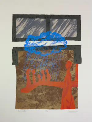 Prasadam - Zeefdruk, Lot van 10 abstracte composities kopen? Bied vanaf 80!