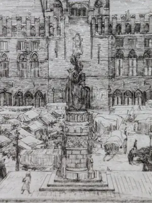 Gerrit Haverkamp - 1913 - De Grote Markt te Brugge kopen? Bied vanaf 20!