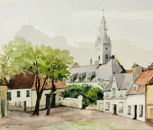 H.F. van Goor-Methorst - Stadsgezicht kopen? Bied vanaf 25!