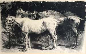 Jan Groenestein - C4889-2, Paarden in een stal verkocht voor € 60!