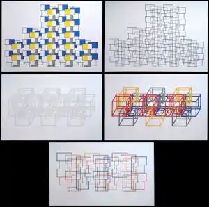 Joost Baljeu - Structures, complete map met 5 gesigneerde zeefdrukken (groot) kopen? Bied vanaf 495!