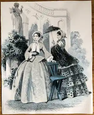 Francois-Claudius Compte-Calix - Les Modes Parisiennes (twee modieuze Parijse dames) verkocht voor € 1!