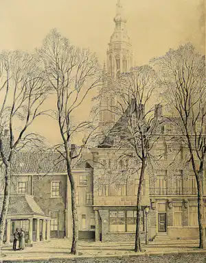 Jan Strube - in 1952 gemaakte grote lithografie op papier "Breda de Vismarkt" kopen? Bied vanaf 42!