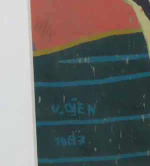 Vincent van Ojen - Houtsnede, Paard - Ingelijst kopen? Bied vanaf 80!
