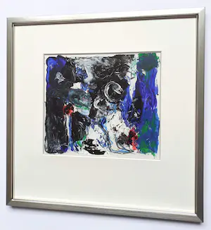 Gerriet Postma - Wie de liefde wil, krijgt ook de pijn (ingelijste gouache bij monografie) kopen? Bied vanaf 395!
